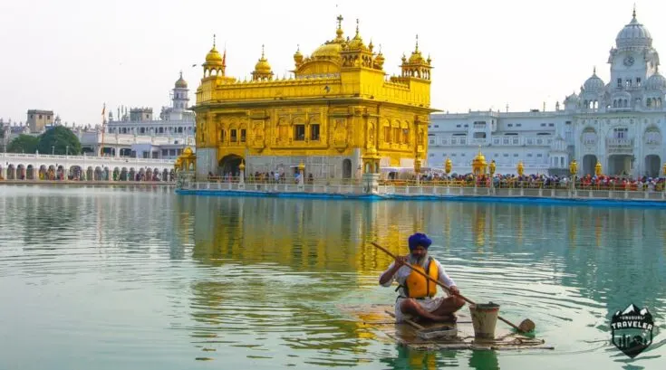lake cleaning at golden temple amritsar india