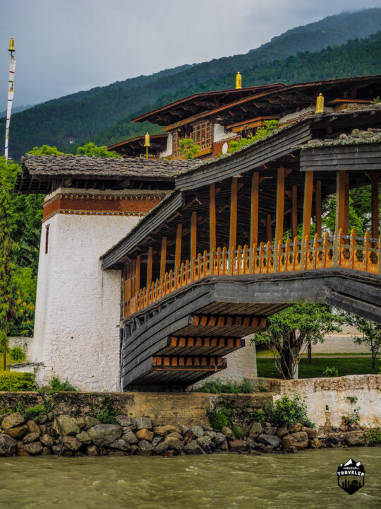 The Bazam bridge you have to cross to enter the Punakha Dzong.