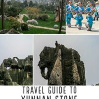 Travel guide to Stone forest in Yunnan province in China, a Unesco world heritage site
