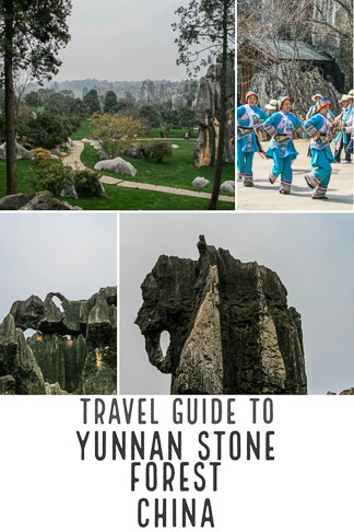 Travel guide to Stone forest in Yunnan province in China, a Unesco world heritage site