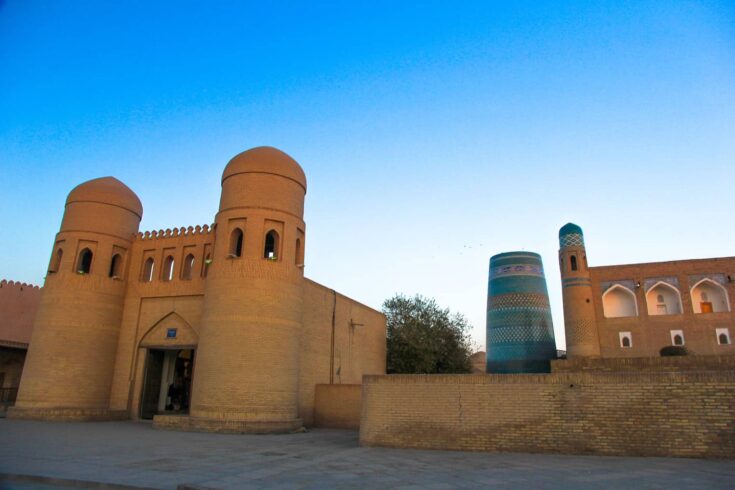 The main entrance to the old town of Khiva. Uzbekistan