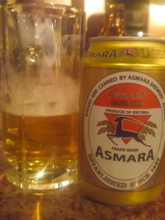 The and only local beer in Eritrea, Asmara Beer.