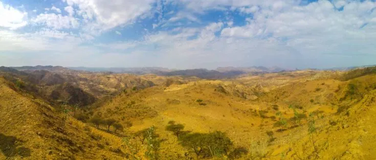 Typical landscape in the Eritrean highlands.