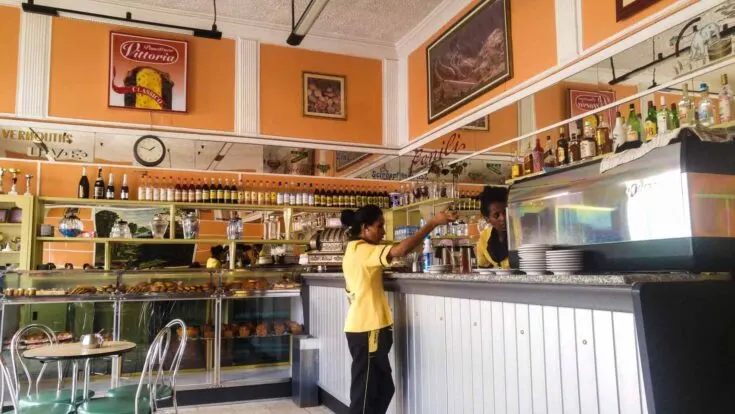 A typical cafe in Asmara,