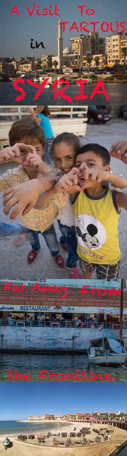 Travel guide On the west coast of Syria by the Mediterranean sea is the government stronghold city of Tartous/Tartus. The city has mostly been unaffected by fighting in the Syria