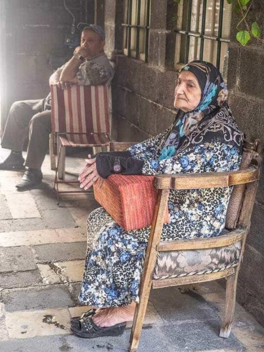 old woman in Damascus Syria