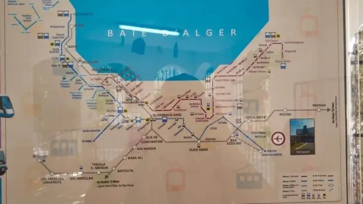 Algiers public transportation map