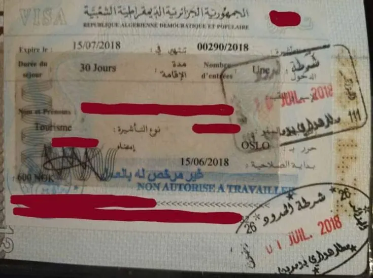 Algerian visa