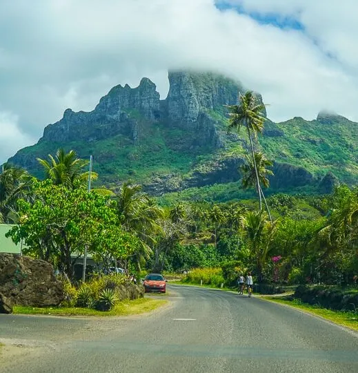 The road around Bora bora