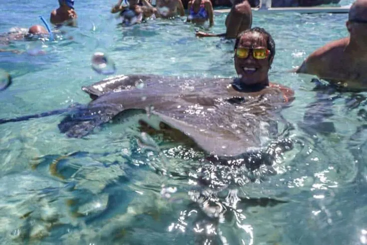 The lagoon is famous for where you can hold stingrays