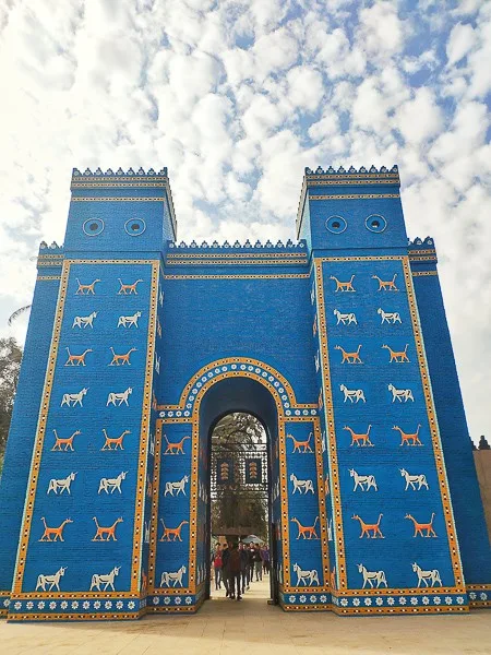 The replica of the famous Ishtar gate which is located in Berlin