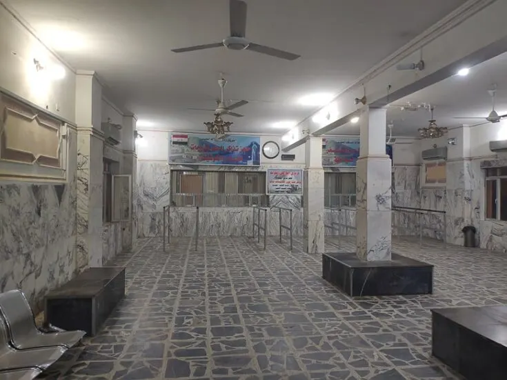 The Waiting hall ticket office at Basra railway station in iraq