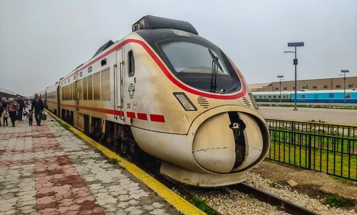 Just arrived in the early morning at Baghdad train station.