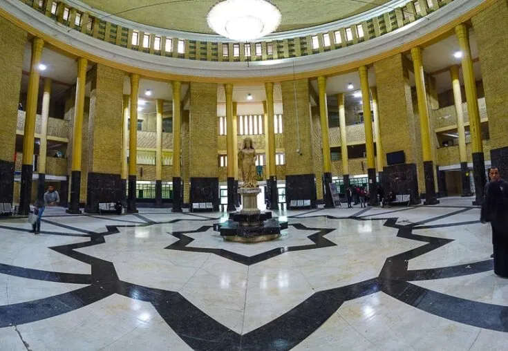 Main hall at Baghdad railway station in Iraq