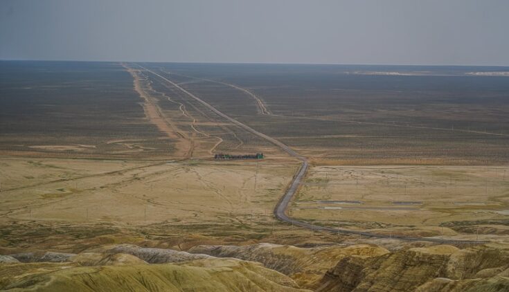 The straight road to nowhere in Turkmenistan