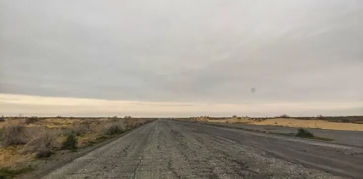 The Highway north in turkmenistan