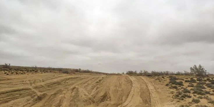 The Dirt road the last 7km turkmenistan