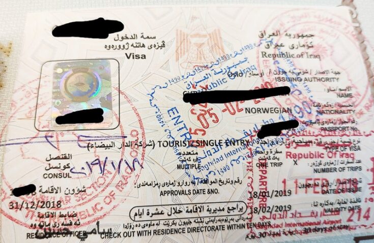 My Iraqi Tourist Visa.