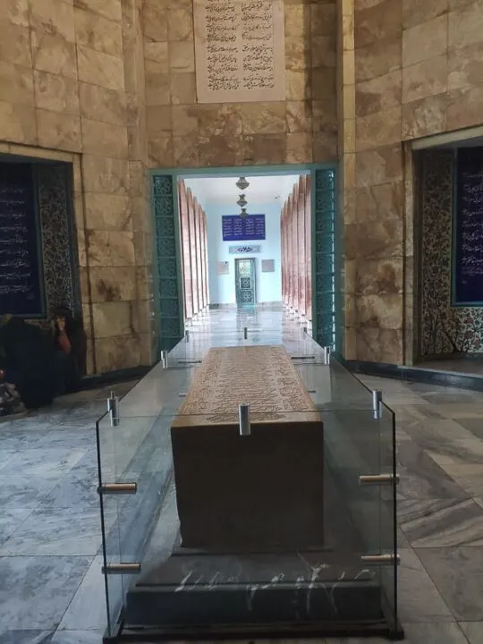 Saadi Tomb in Shiraz on a rainy day.