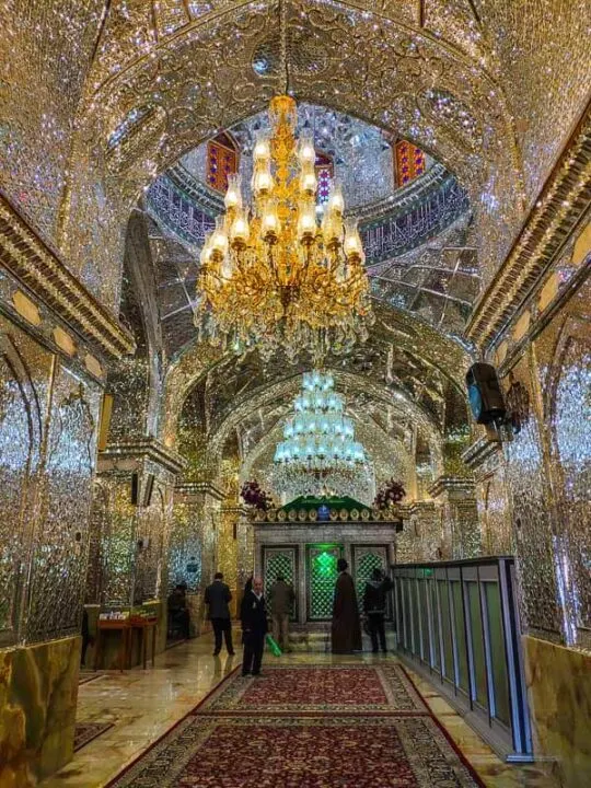 Inside the Sayyed Alaeddin Hossein Shrine Shiraz Iran