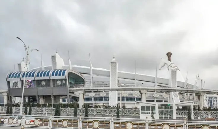 National Stadium in Ashgabat Turkmenistan.