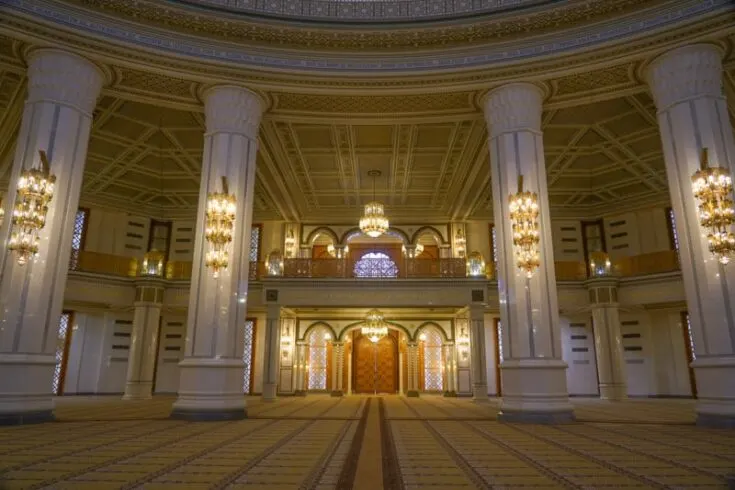 inside The Türkmenbaşy Ruhy Mosque ashgabat turkmeistan