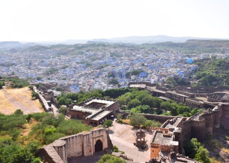 Overlooking the blue city of Jodhpur in India