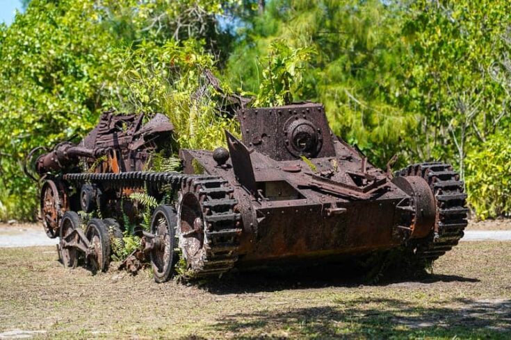 Old Japanese tank palau