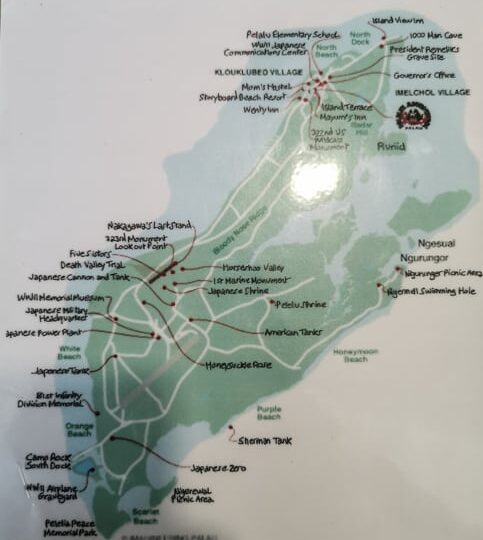 Peleliu battlefield map