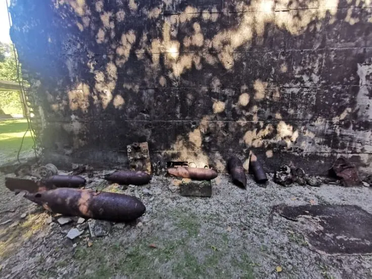 old bombs from the war palau