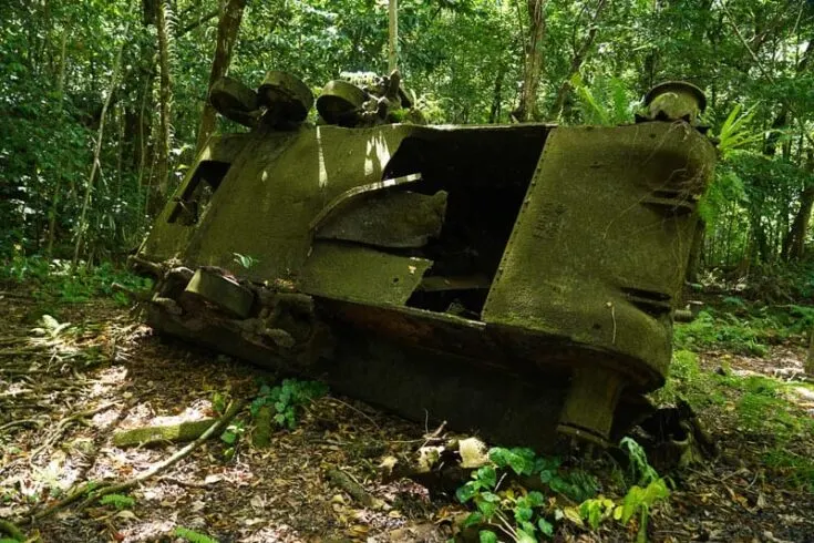 American Sherman tank palau