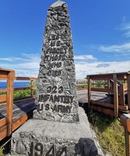 the US Army 323rd Infantry Monument palau