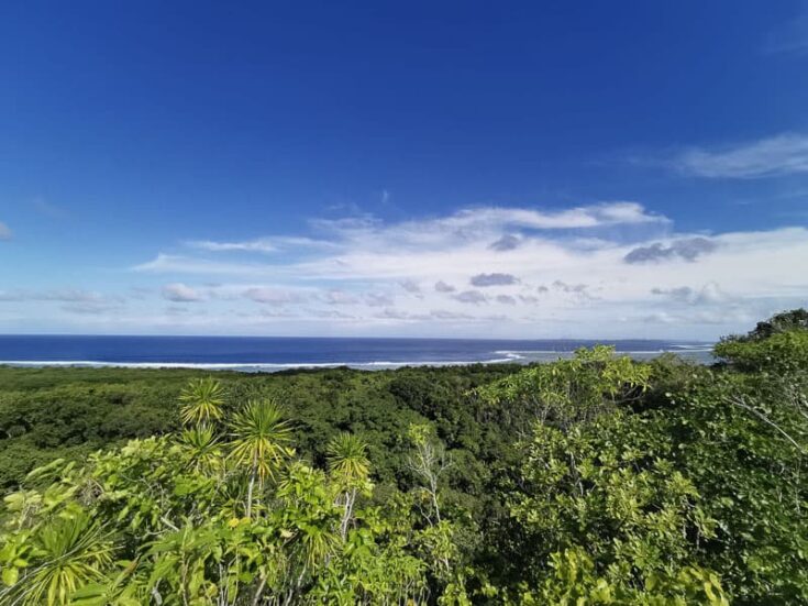 View from the highest point on the island