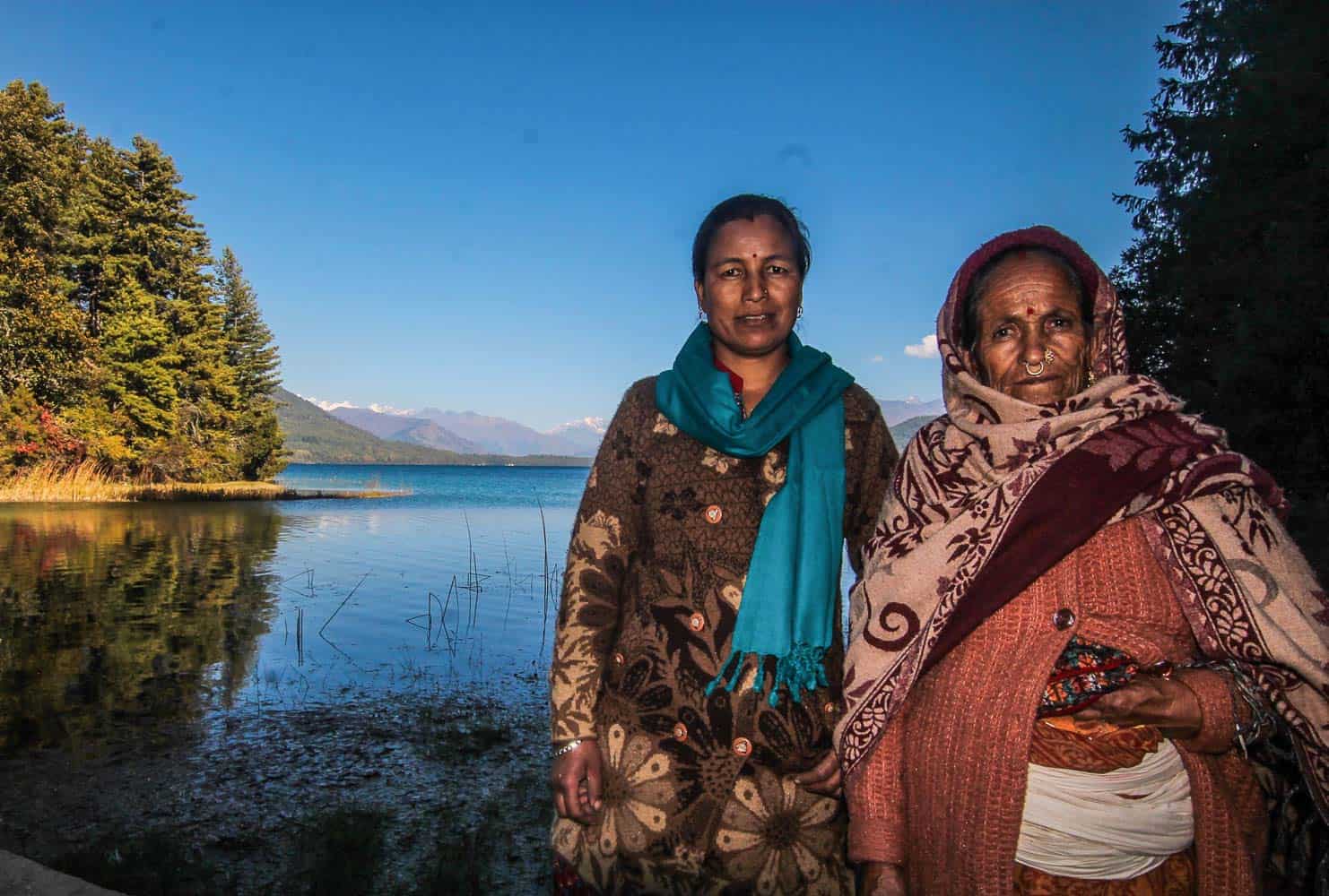 locals infront of Rara Lake
