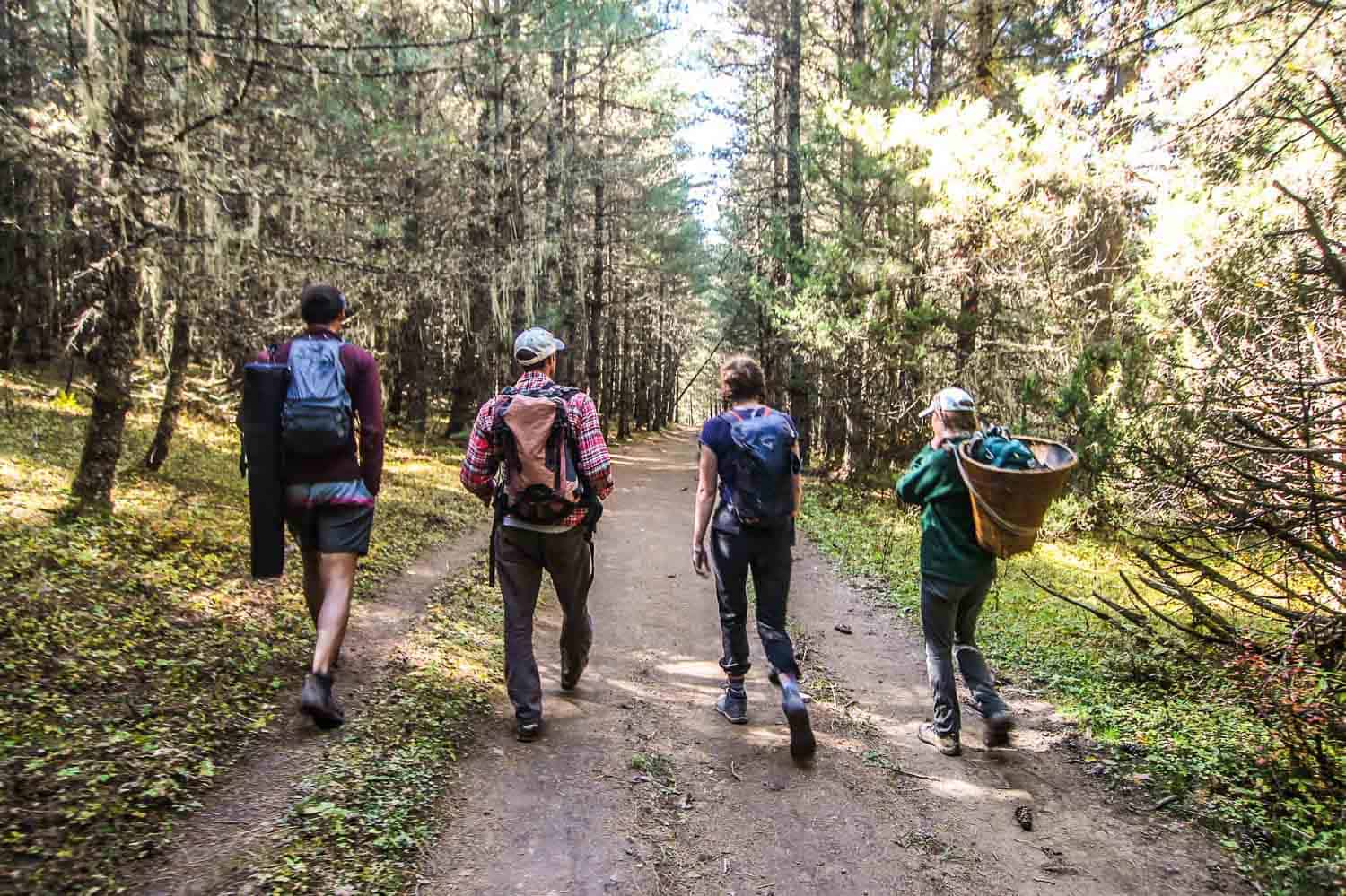 hiking to rara lake
