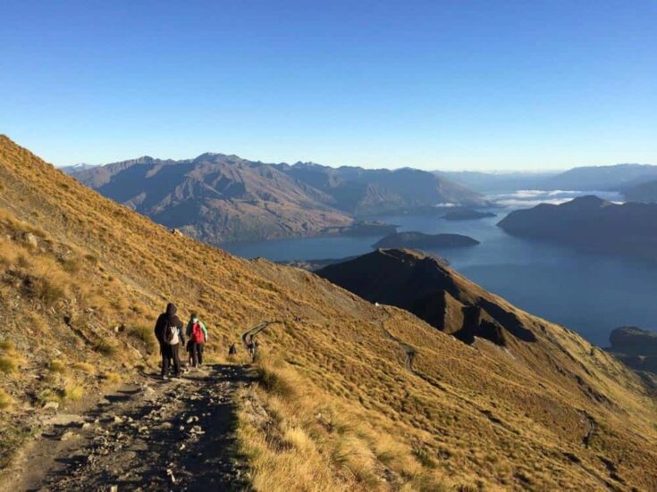 Hiking Roys Peak South Island New Zealand