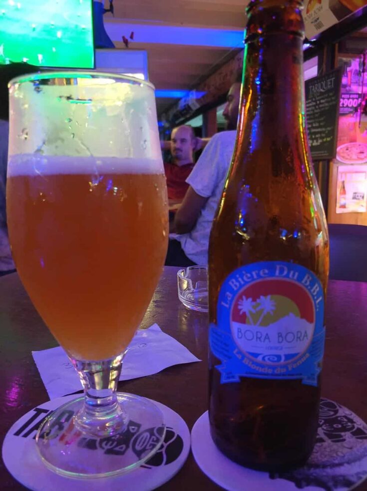 Bora bora beer in french Polynesia