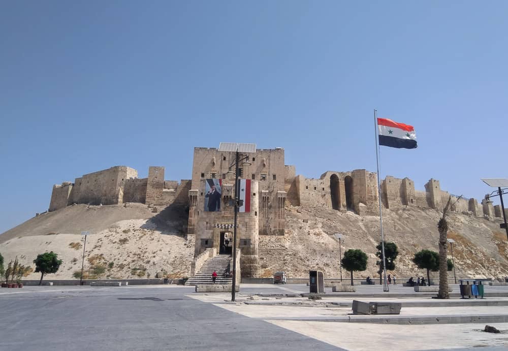 aleppo citadel syria after the war.