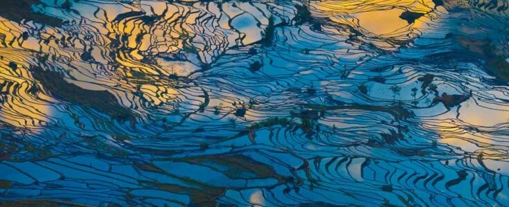Yuanyang Rice Terraces during sunset