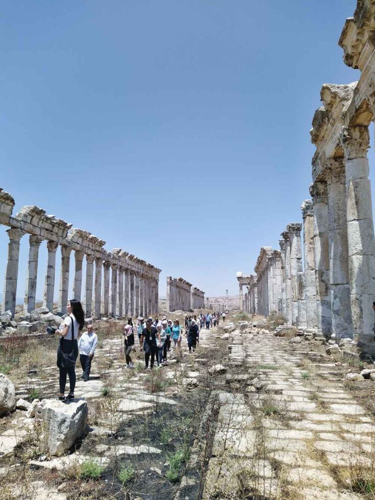 Apamea roman ruins syria 2021