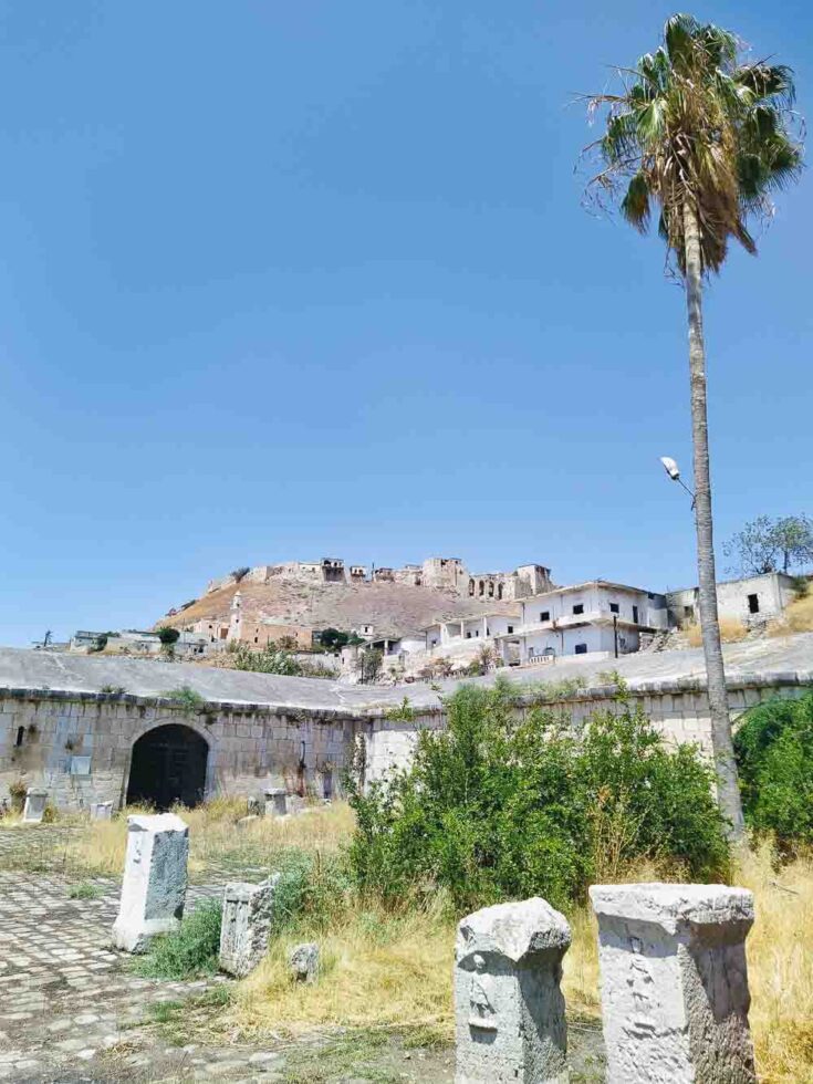 Qalaat al-Madiq fortess overlooking the site