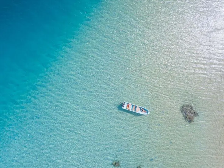 Crystal clear water in Moheli