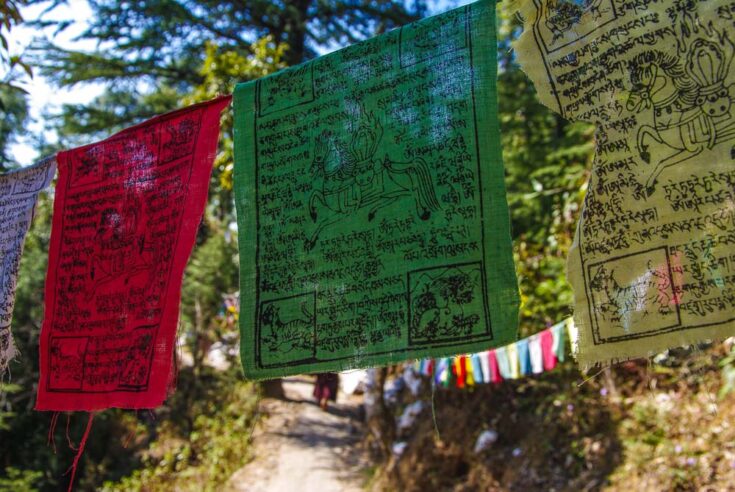 McLeodganj tibetan prayer flags