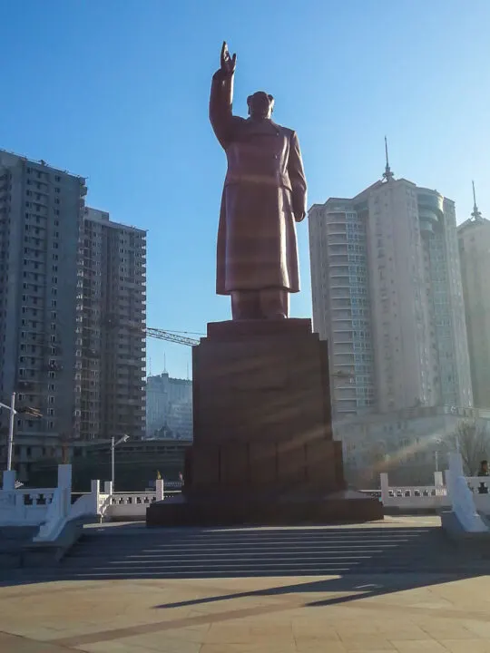 Mao Zedong statue Dandong China