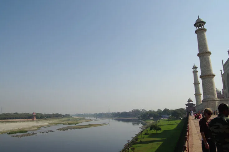 Yamuna River  taj mahal agra india