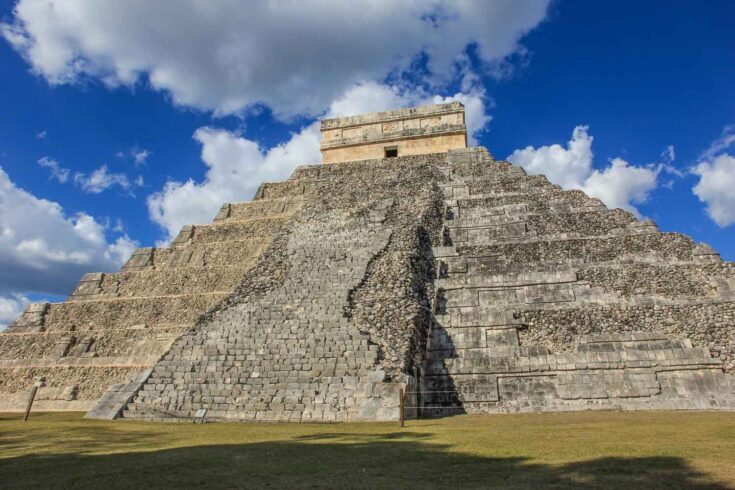 The mighty Temple of Kukulcán (El Castillo) the most famous site in Chichen Itza