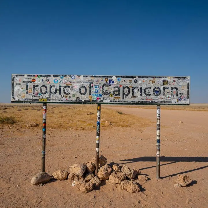 The Tropic of Capricorn Sign Namibia